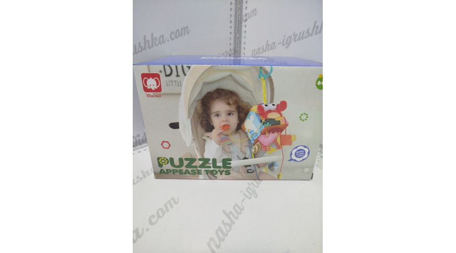 Текстильная игрушка подвеска с погремушкой Кубик 437161/20690