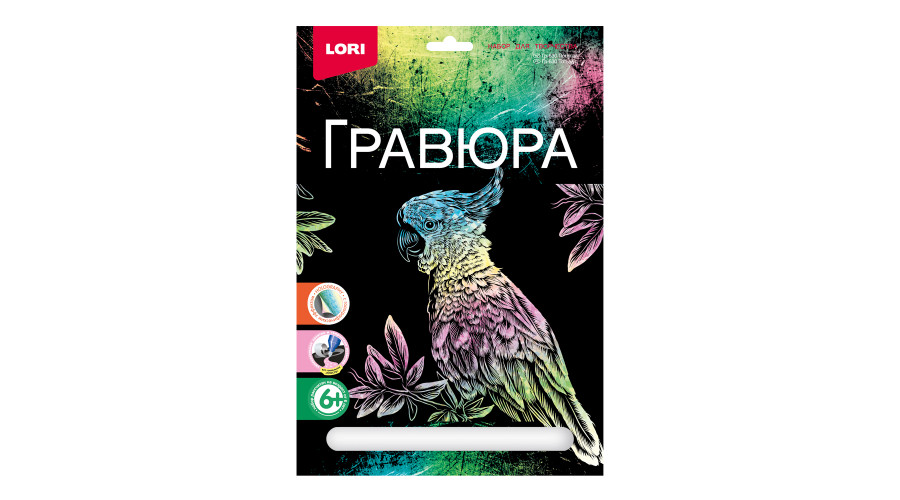 Гравюра большая "Попугай"Гр-630