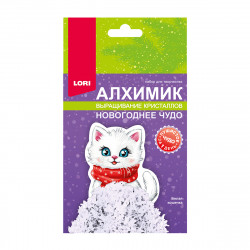 Выращивание кристаллов. Фигурка "Белая кошечка" Крф-053