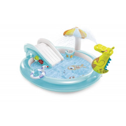 ДЕТСКИЙ ИГРОВОЙ ЦЕНТР "АЛЛИГАТОР" С ГОРКОЙ И РАСПЫЛИТЕЛЕМ INTEX "GATOR PLAY CENTER"  57165NP