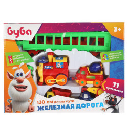 Железная дорога мультяшная Буба длина пути 130, кор.28*21*5,4см ИГРАЕМ ВМЕСТЕ в кор.2*15штB199134-R5