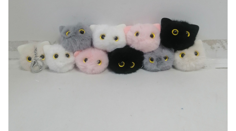 Мягкая игрушка брелок Кошка Глазастик  7см 20в1 ХХА2000-1055ХХХ838