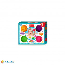 Развивающие мячики для купания 4 шт. в кор. Умка в кор.2*60наб YX488022-R5