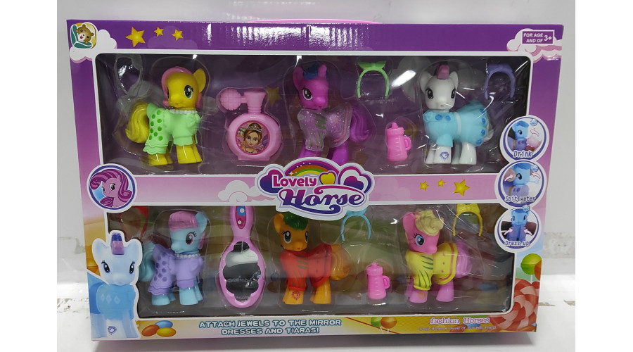 Набор пони  Lovely Horse в кор. 6в1 с акс. L-A28-4