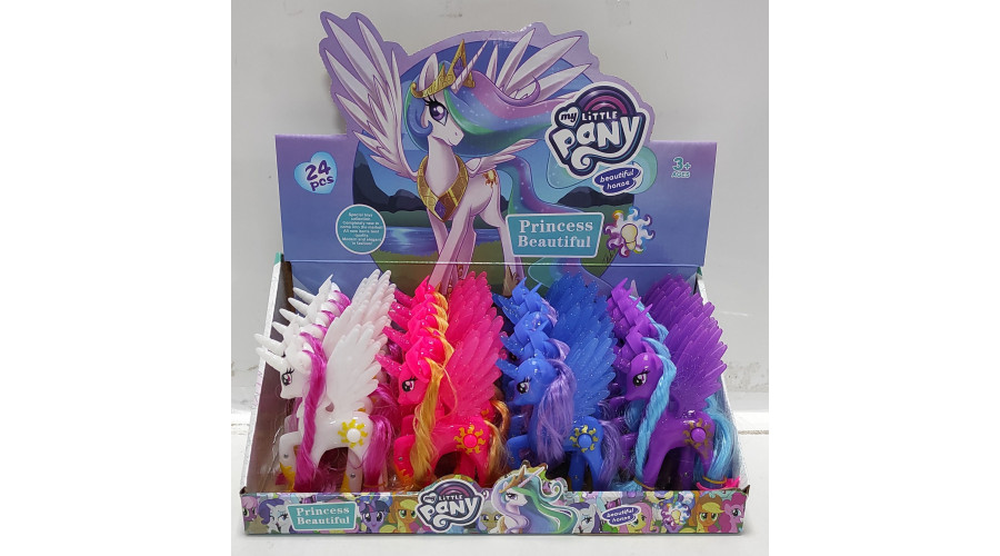 Пони My Little Pony с крыльями,короной, свет 24в1 MLY-017