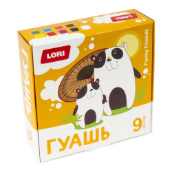 Гуашь FUNNY FRIENDS, 9 цветов по 15мл   Гф-002