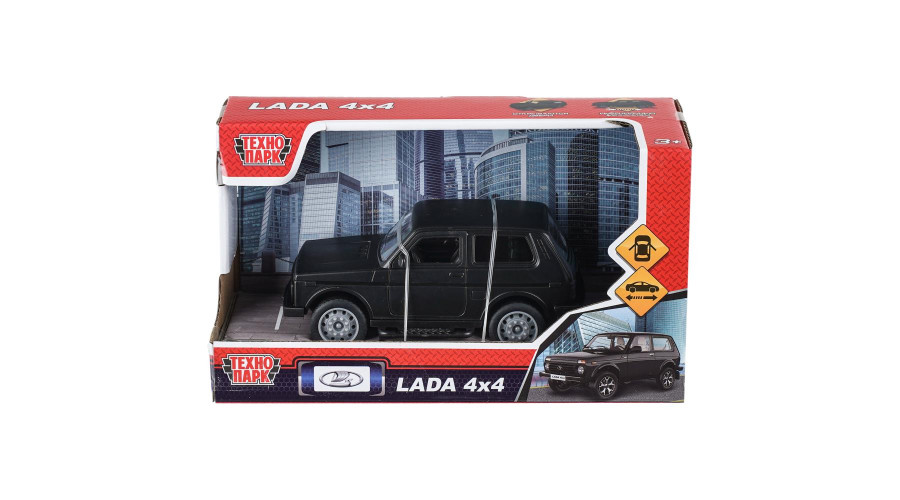 Машина пластик LADA NIVA 13,5 см, инерц,двери,черный,кор. Технопарк в кор.2*60шт 2411A0111-R