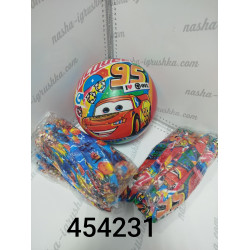 Мяч резиновый тачки 23см  YE454231