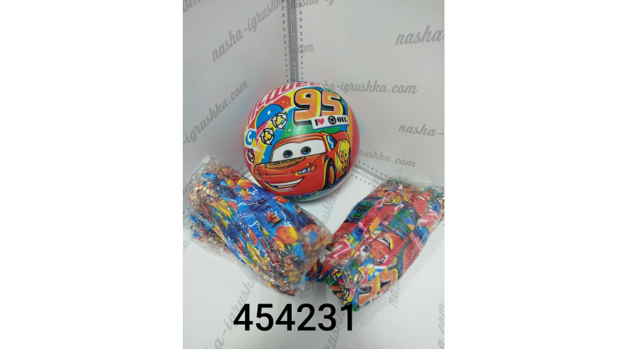 Мяч резиновый тачки 23см  YE454231
