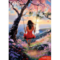 ПАЗЛЫ 500 элементов. ДЕВУШКА НА КАЧЕЛЯХ (Арт. Ф500-8720)