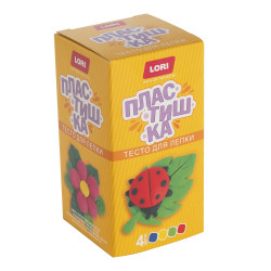 Пластишка. Тесто для лепки. Набор № 21 (4цв по 50 г)   Тдл-033