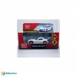 Машина металл BMW z-4 gt3, 11,3 см, двери, инерция, белый, кор. Технопарк в кор 67315