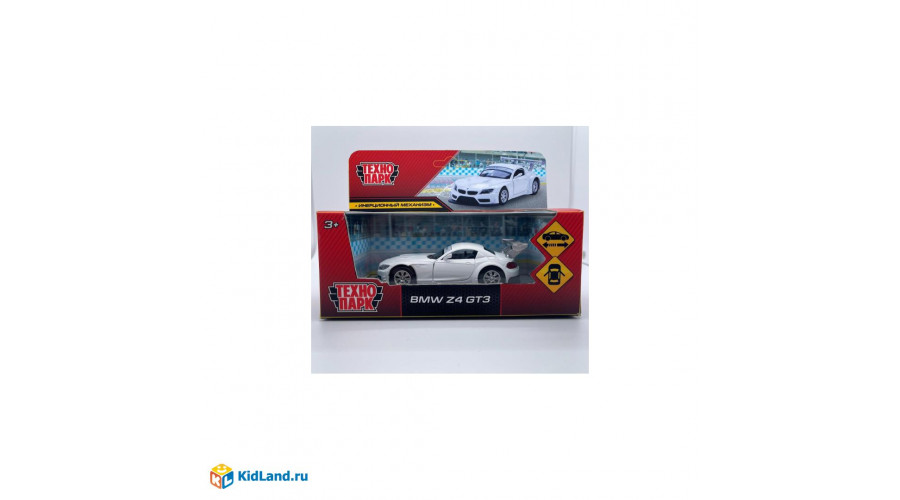 Машина металл BMW z-4 gt3, 11,3 см, двери, инерция, белый, кор. Технопарк в кор 67315