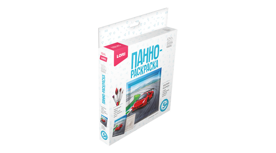 3D Art.Панно-раскраска "Гоночный автомобиль" Ирп-012 