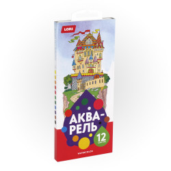 Акварель, 12 цветов, б/к   Алк-002 