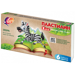 Пластилин"ZOO"6цв 30с 1810-08