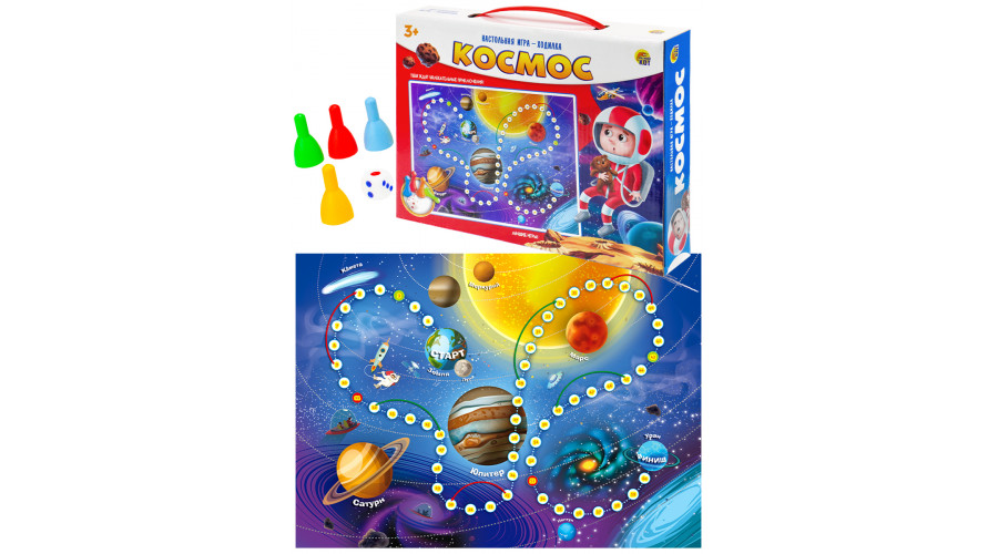 Настольная игра ходилка. КОСМОС (плотная коробка)(Арт. ИН-0247)