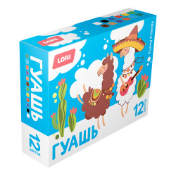 Гуашь FUNNY FRIENDS, 12 цветов по 15мл   Гф-003