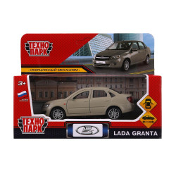Машина металл LADA granta 11,5 см, двери, инерц, бежевый, кор. Технопарк в кор.2*36шт GRANTA-12-BG 