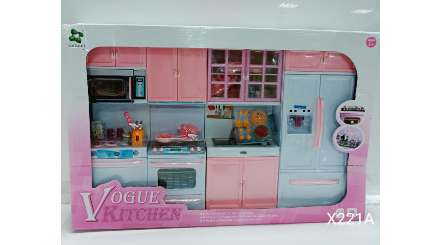 Кухня "Vogue Kitchen" свет розовая  X221A