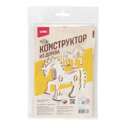 Конструктор из дерева Мини конструктор "Лошадь"Фн-038