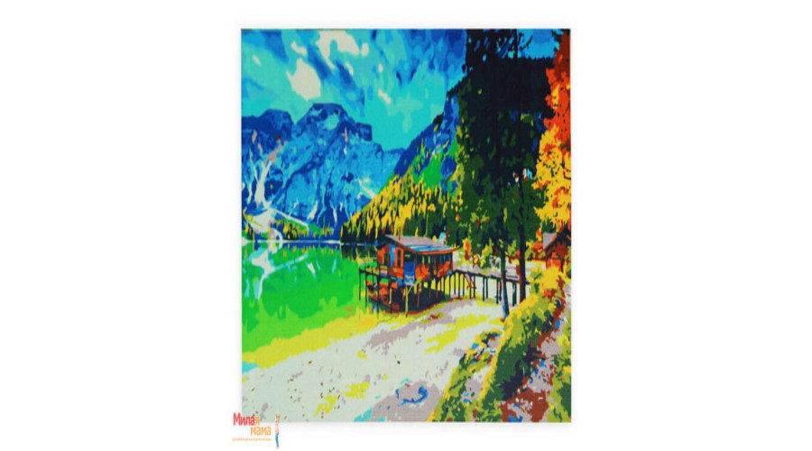 Холст с красками 40х40 см по номерам (в коробке) (30 цв.) Озеро Брайес (арт. Х-5637)