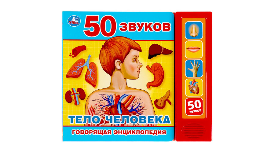 Тело человека (5 кн. 50 звуков) 200х175мм 10стр Умка в кор.32шт 9785506039846
