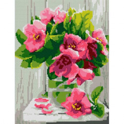 Алмазная мозаика 30*40 см (полное заполнение) "Цветы" Ам-032