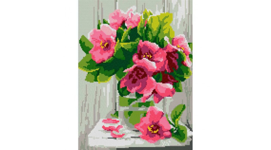 Алмазная мозаика 30*40 см (полное заполнение) "Цветы" Ам-032