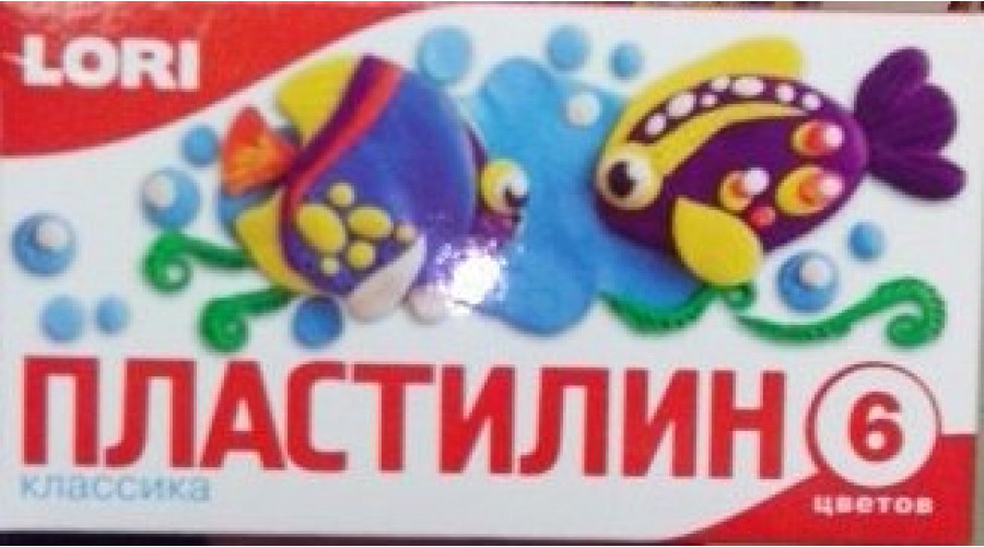 Пластилин Классика, 6 цветов, 20 гр., без европодвеса Пл-005
