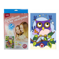 Картина по номерам для малышей "Совушка"   Ркн-010 