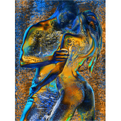 Холсты с красками 30х40 см по номерам (в коробке) (19 цв.) СТРАСТНАЯ ПАРА 18+ (Арт. ХК-6845)