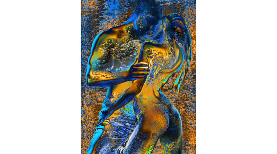 Холсты с красками 30х40 см по номерам (в коробке) (19 цв.) СТРАСТНАЯ ПАРА 18+ (Арт. ХК-6845)