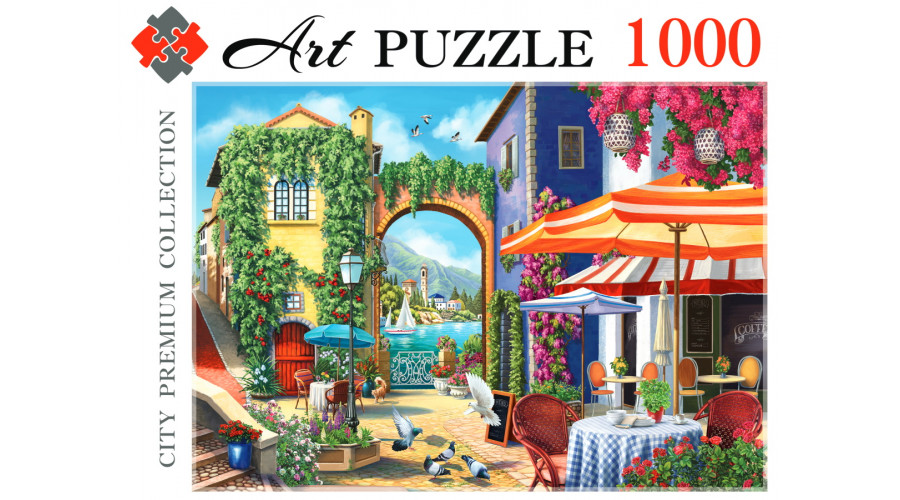 Artpuzzle. ПАЗЛЫ 1000 элементов. СОЛНЕЧНЫЙ ГОРОД У МОРЯ (Арт. Ф1000-0465)