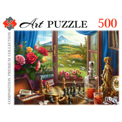 Artpuzzle. ПАЗЛЫ 500 элементов. НАТЮРМОРТ С ШАХМАТАМИ (Арт. Х500-0442)