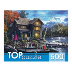 TOPpuzzle. ПАЗЛЫ 500 элементов. ХТП500-5730 НОЧНОЙ ДОМ И ЯХТА