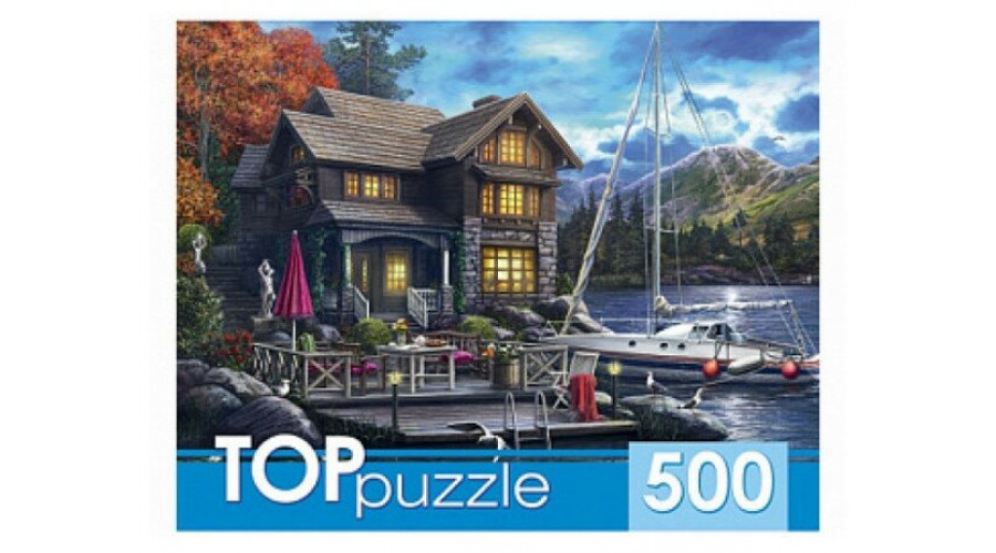 TOPpuzzle. ПАЗЛЫ 500 элементов. ХТП500-5730 НОЧНОЙ ДОМ И ЯХТА