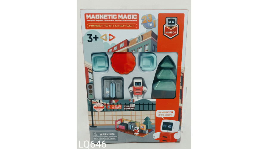 Конструктор магнитный 23pcs  "Mini Bot"   LQ646