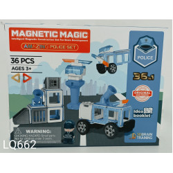 Конструктор магнитный 36pcs   "Police"   LQ662