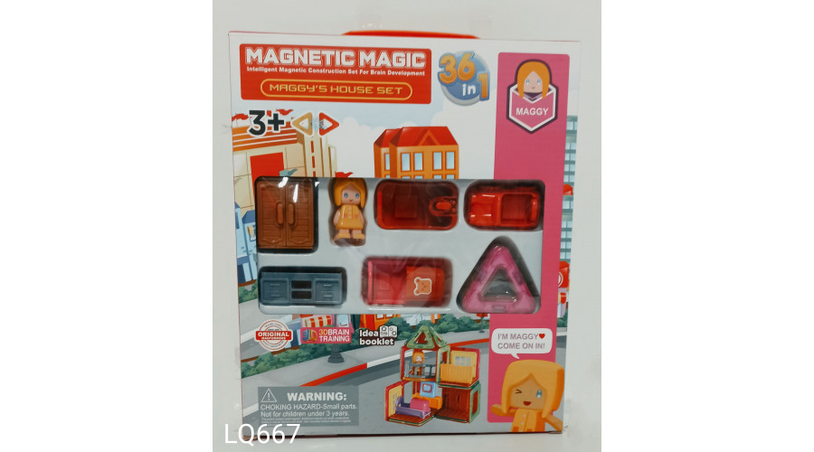 Конструктор магнитный 36pcs  "Maggy"   LQ667