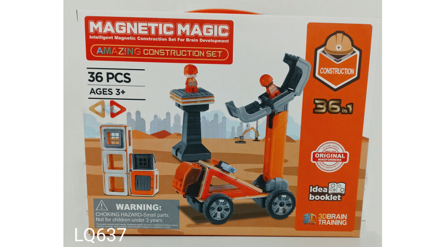 Конструктор магнитный 36pcs "Construction"    LQ637