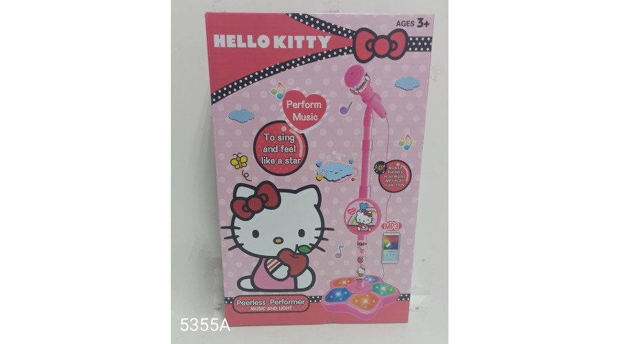 Микрофон  "Hello Kitty"  свет, звук    5355A