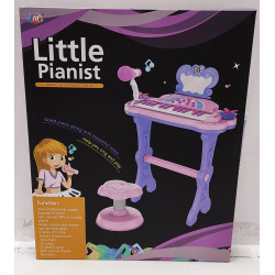Пианино со стульчиком и микрофоном Little Pianist J92-01