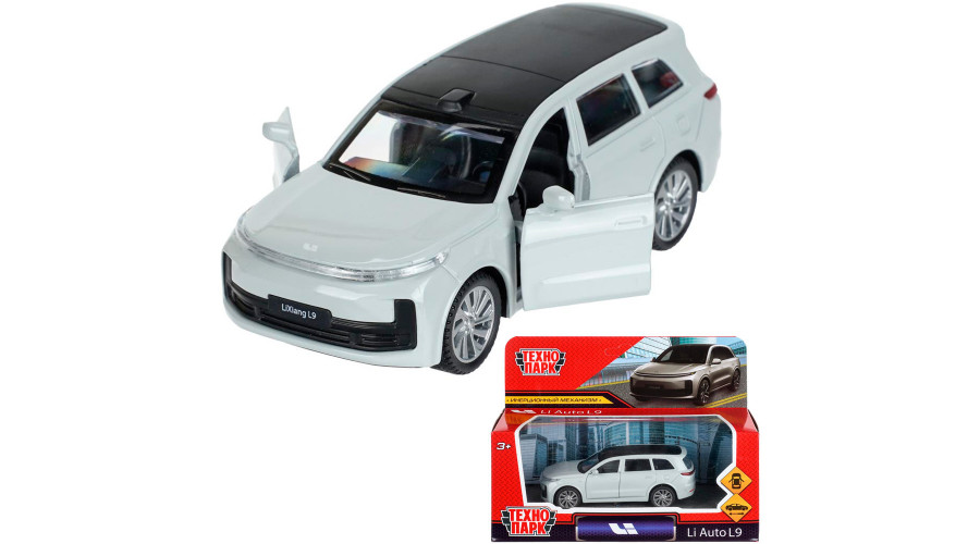 Машина металл li auto l9 10,5 cm, двери, инерц, серебристый, кор. Технопарк в кор.2*36шт L9-11-SR