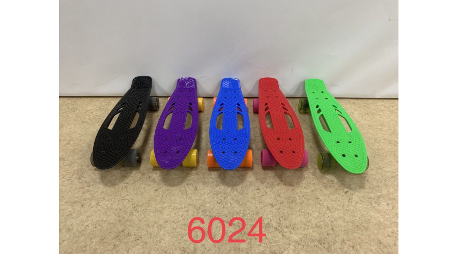 СКЕЙТ(55 см) 6024  С 2Я РУЧКАМИ ОДНОТОННЫЙ(ЧЕРНЫЙ,ФИОЛЕТОВЫЙ,ГОЛУБОЙ,КРАСНЫЙ,САЛАТОВЫЙ)