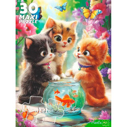МАКСИ-ПАЗЛЫ 30 элементов. КОТЯТА И РЫБКИ (Арт. Ф30-3160)