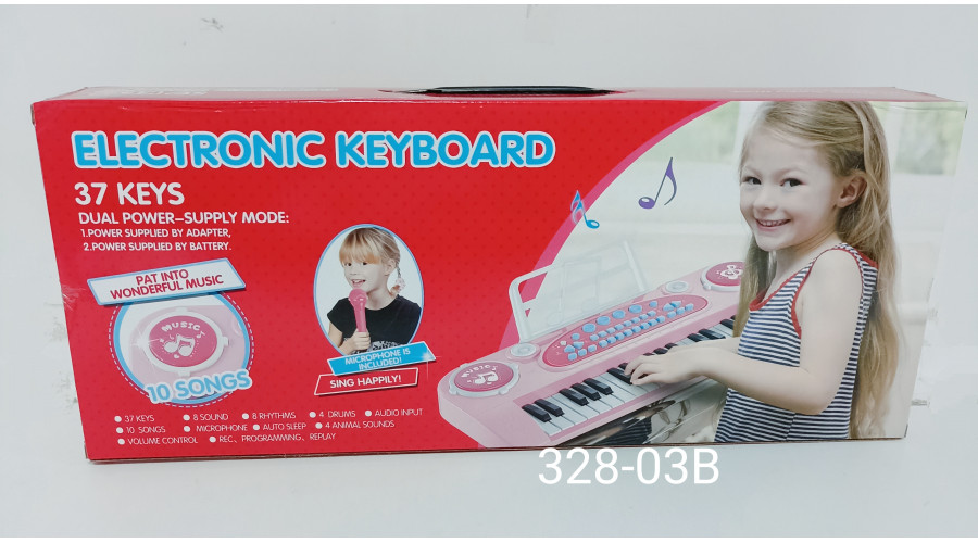 Синтезатор 37 клавиш+микрофон 328-03B