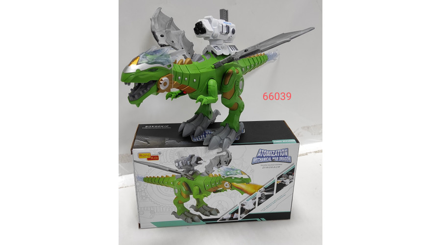 Динозавр в кор. Atomizator techanical war dragon свет, звук 66039