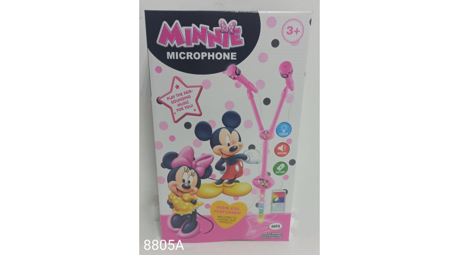 Микрофон "Minnie" свет, звук      8805A