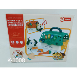 Собака  в переноске  свет,звук Doggy House реагирует на хлопки K-1008